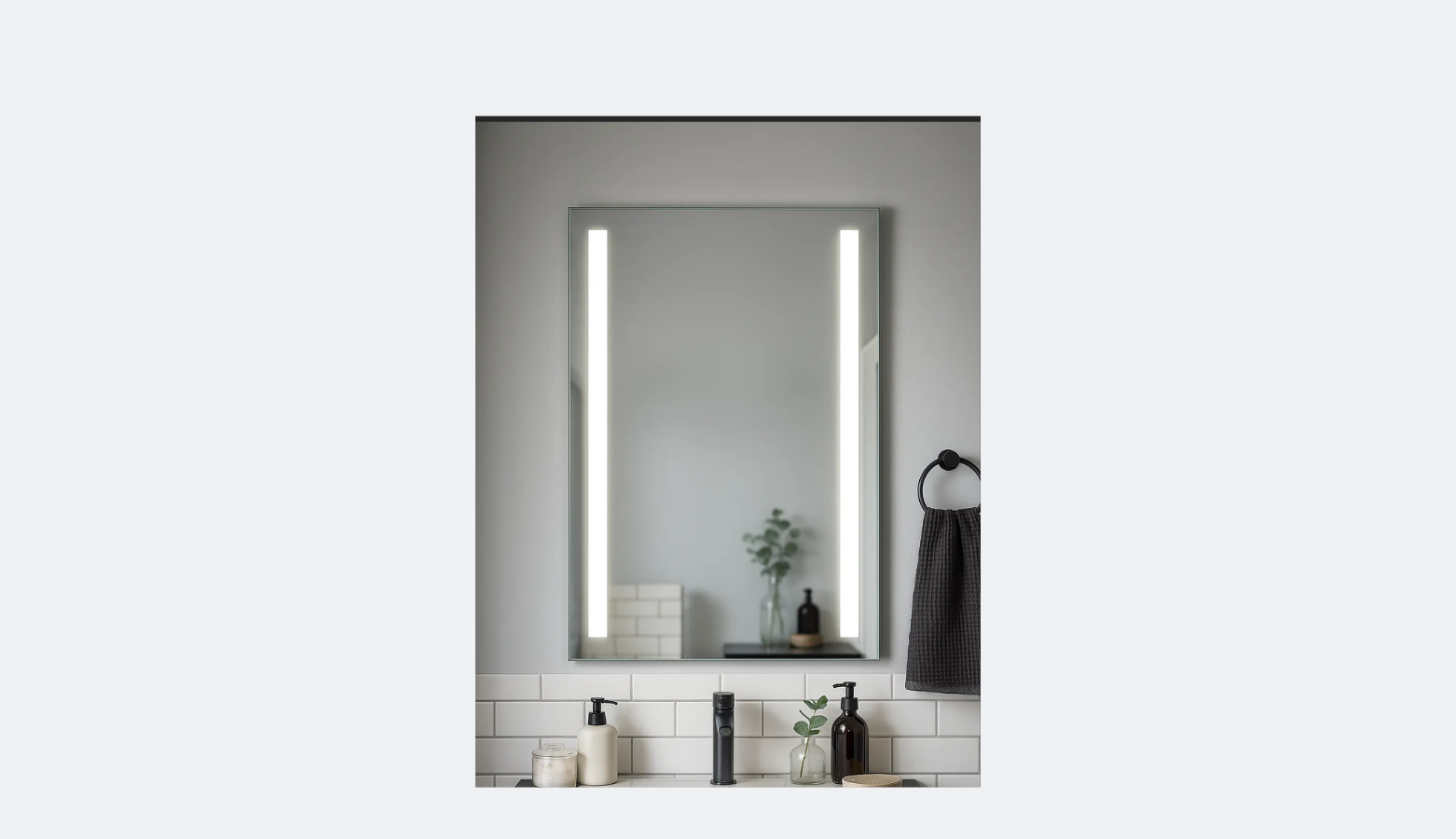 Miroir infrarouge chauffant avec 2 barres LED – Image 5