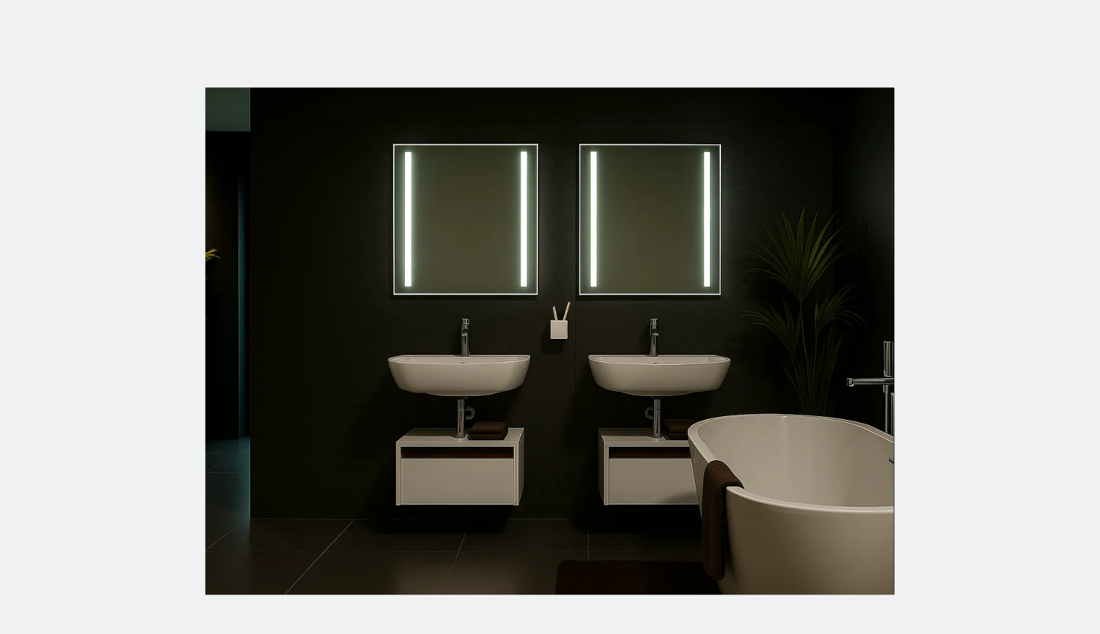 Miroir infrarouge chauffant avec 2 barres LED – Image 6