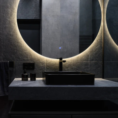 Miroir infrarouge chauffant avec LED rétroéclairé